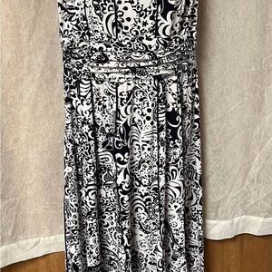 Perceptions Black and White Maxi Dress